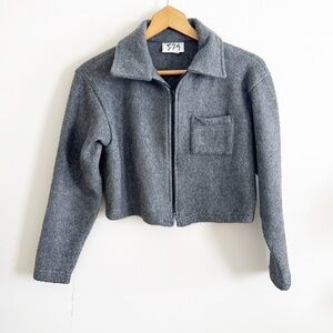 Vintage 579 Gray Women's Cropped Jacket
